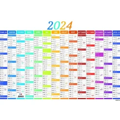 Planning Nuance - 14 mois sur une face - 43 x 65 cm - Oberthur