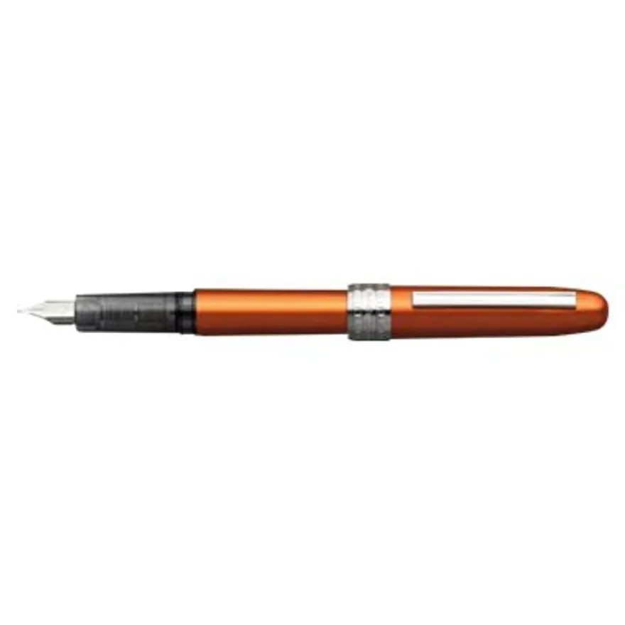 Platinum Plaisir - Stylo plume pointe moyenne - orange