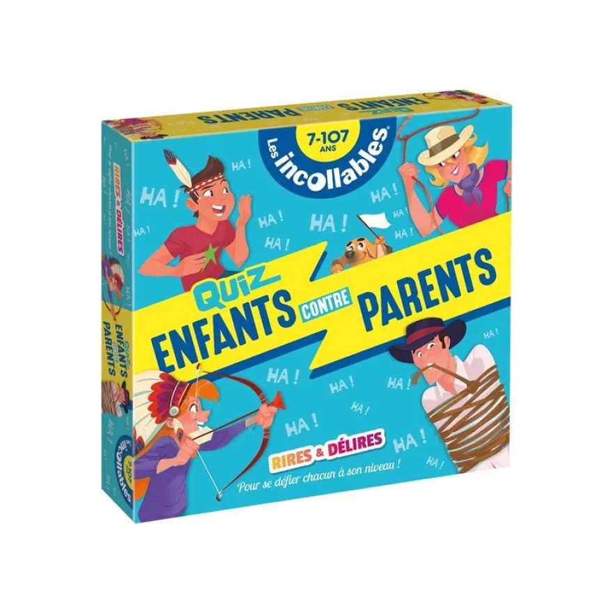 Play Bac - Les Unbeatables - Enfants contre Parents - Rires et Amusement - Boîte de Quiz - culture générale/quiz