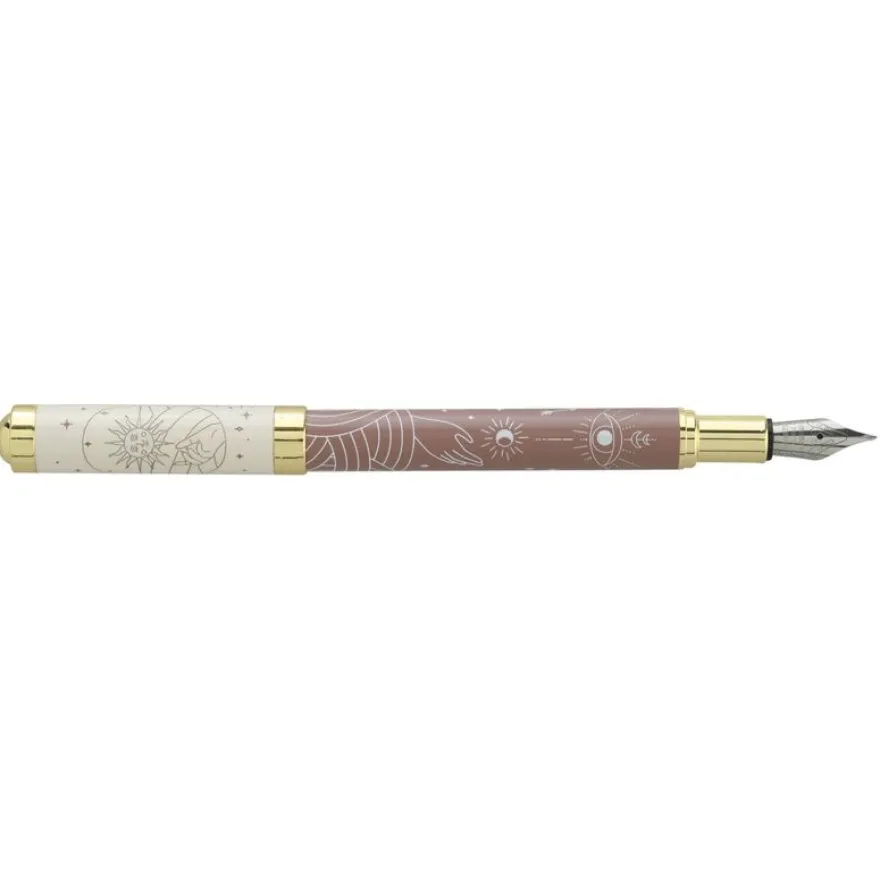 Plume ENZO VARINI "Celestial" coloris marron & beige