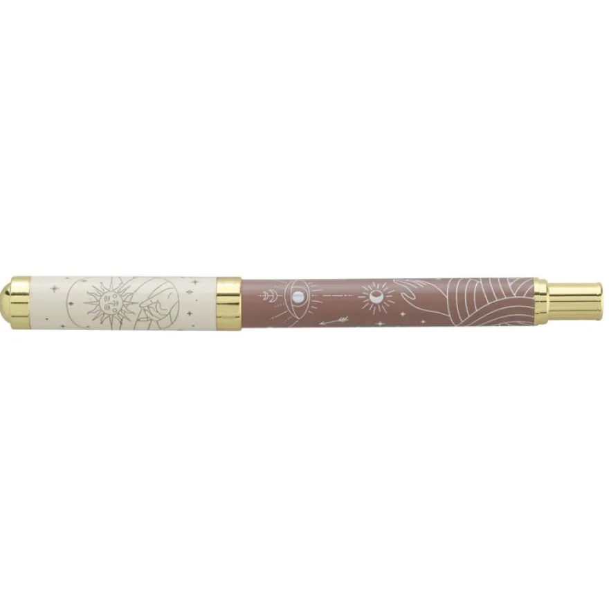 Plume ENZO VARINI "Celestial" coloris marron & beige