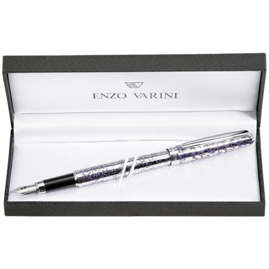 Plume ENZO VARINI "Celestial" coloris marron & beige