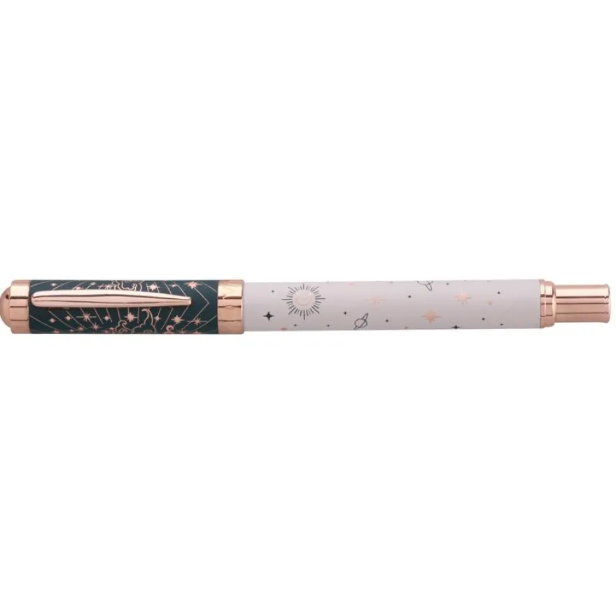 Plume ENZO VARINI "Celestial" coloris bleu & rose