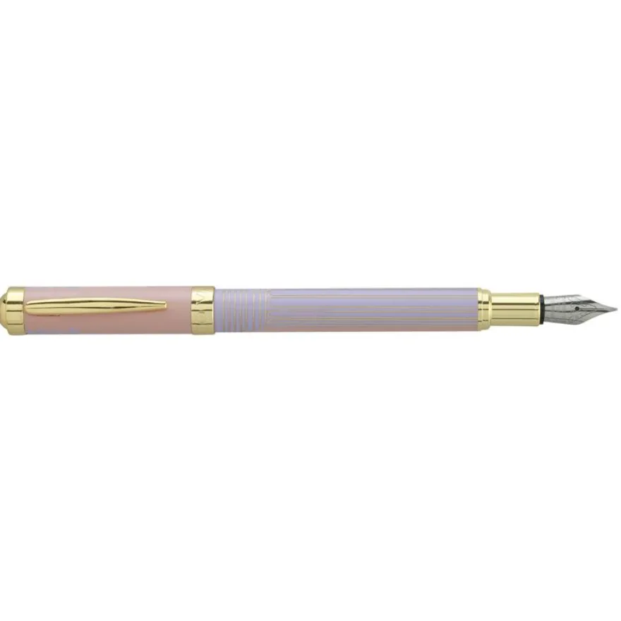 Plume ENZO VARINI "Palazzo Greek Colonnes" coloris rose & violet