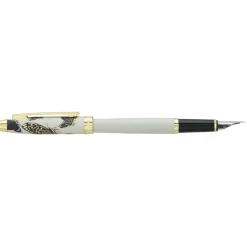 Plume ENZO VARINI "Taormina XL Bugs" motifs papillons coloris gris clair