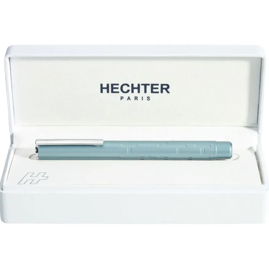 Plume HECHTER PARIS "Silhouette Milky Way" coloris bleu clair métallisé