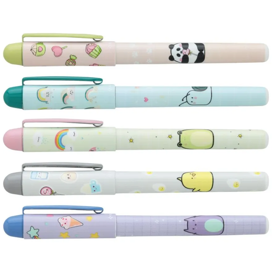 Plumink plastique INK "Kawaî" 5 designs assortis