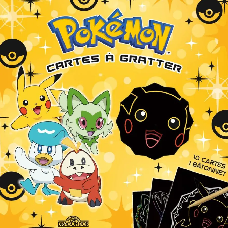 Pokémon Cartes à gratter Les nouveaux Pokémon de Paldea Pochette avec 10 cartes à gratter et un bâtonnet Dès 6 ans