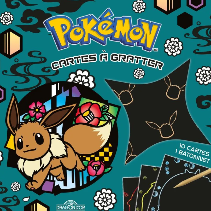 Pokémon Cartes à gratter Wagara Pochette avec 10 cartes à gratter et un bâtonnet Dès 6 ans
