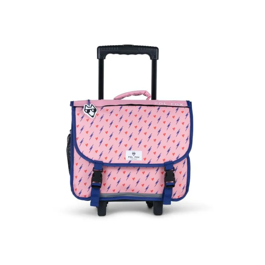 Pol Fox Factory - Cartable scolaire - 38 cm, réversible - Cœur