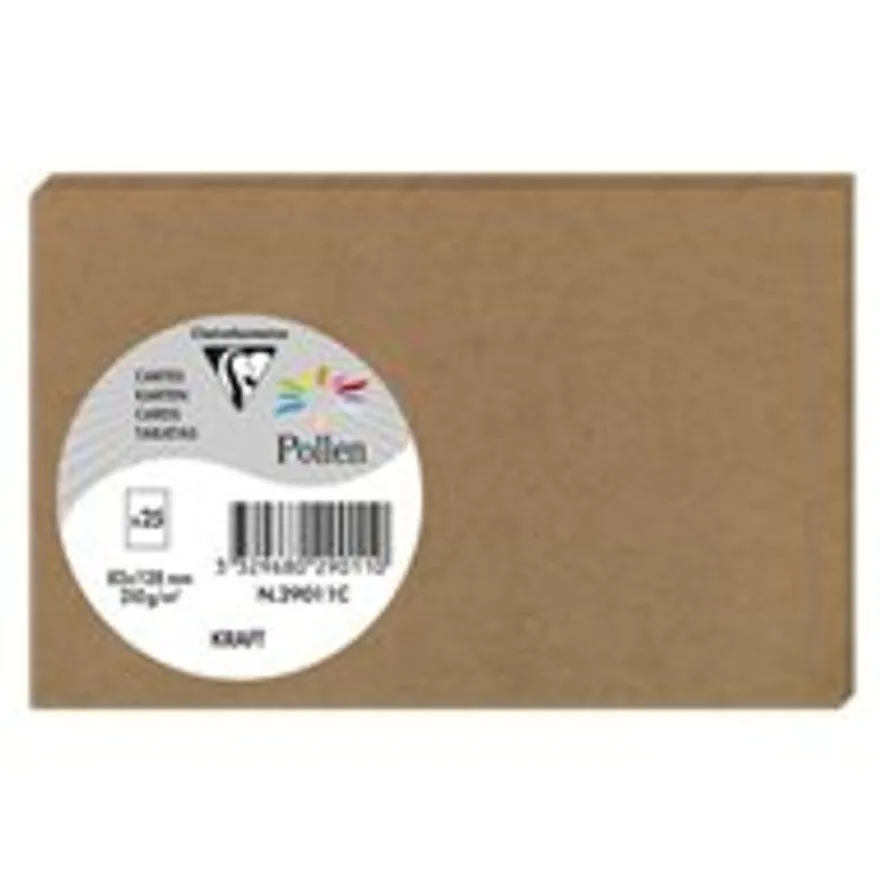 Pollen - 25 Cartes - 82 x 128 mm - 200 g/m² - kraft