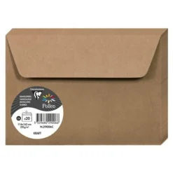 Pollen - 20 Enveloppes - 114 x 162 mm - 135 g/m² - kraft