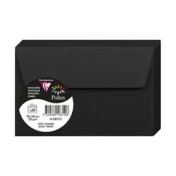 Pollen - 20 Enveloppes - 90 x 140 mm - 120 g/m² - noir