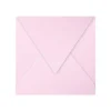 Pollen - Enveloppe - commercial - 165 x 165 mm - en pointe - côté ouvert - imprimable - rose dragée - pack de 20