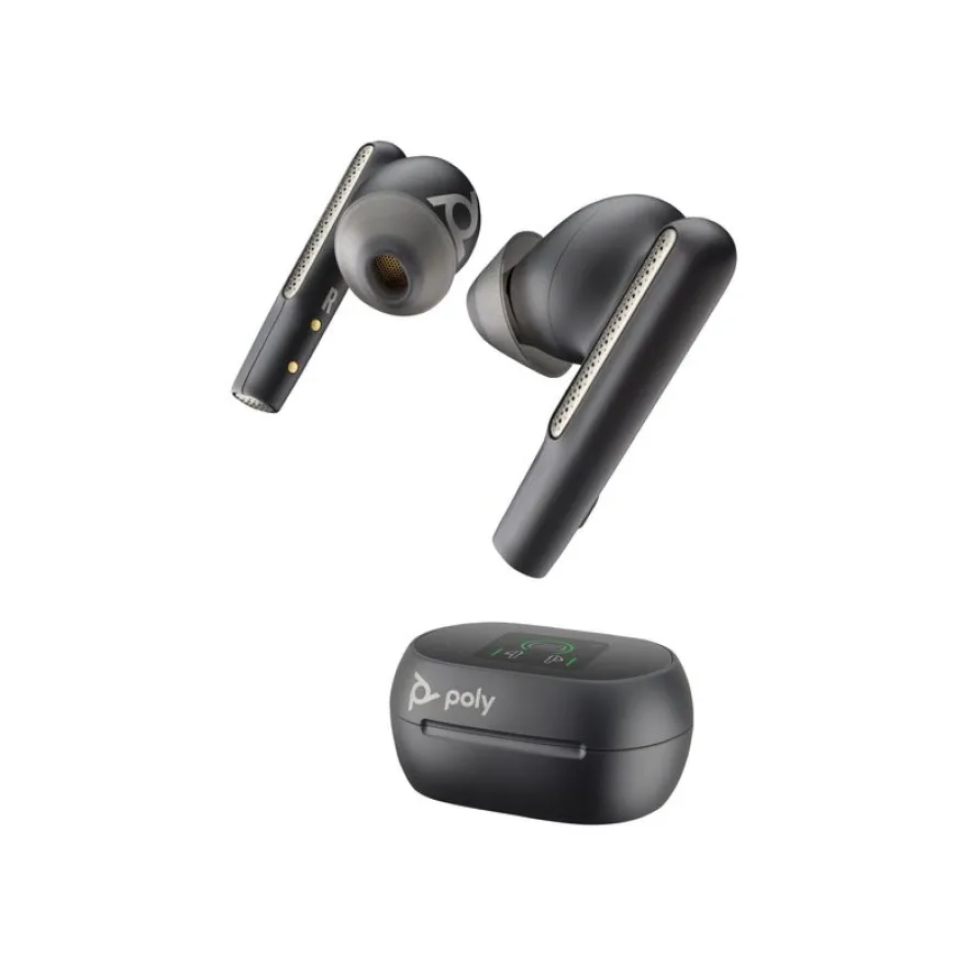 Poly Voyager Free 60+ - Écouteurs sans fil avec micro - Bluetooth - Suppresseur de bruit actif - noir
