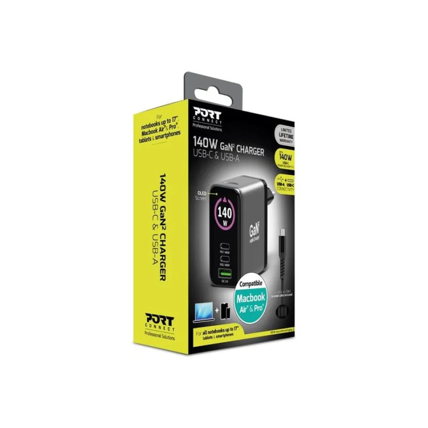 PORT - Chargeur secteur GaN II - USB-C and USB-A