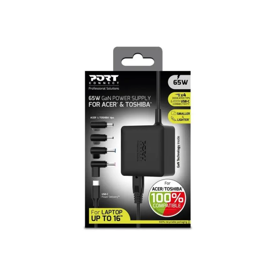 PORT Connect - Adaptateur alimentation USB-C - GaN2 - 65 Watt