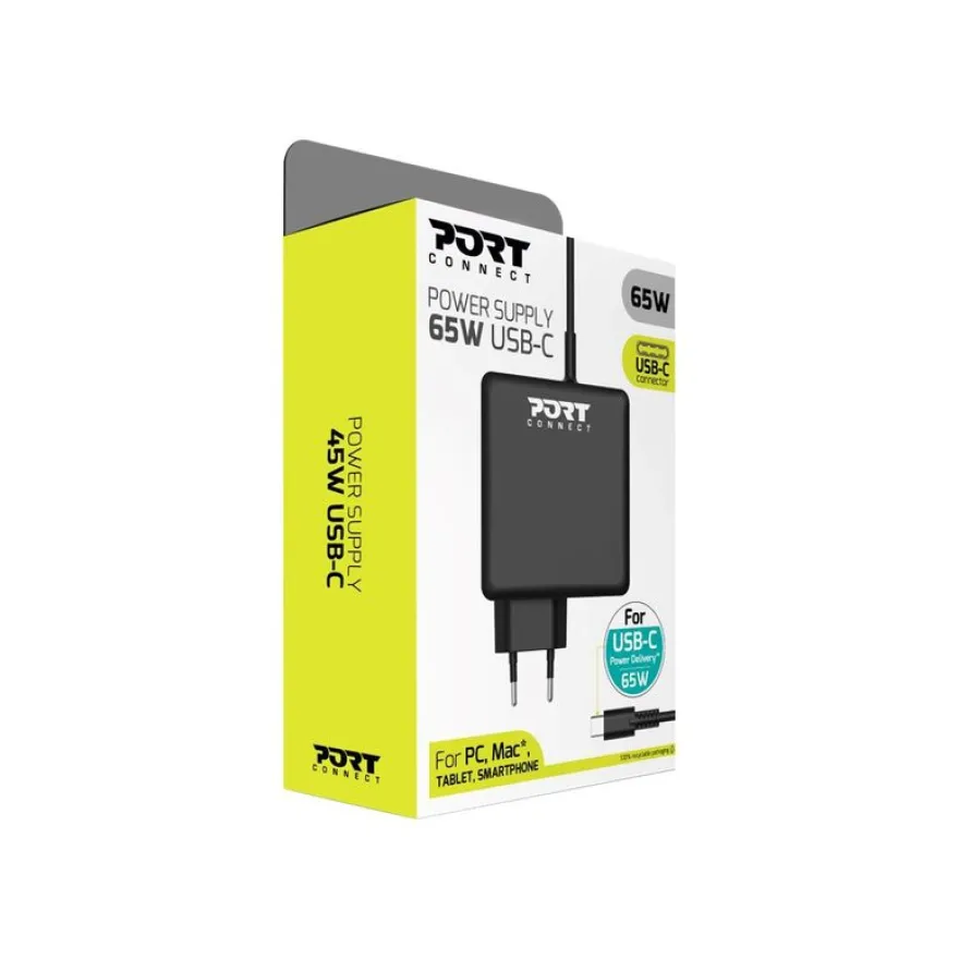 PORT Connect - Chargeur secteur universel - USB-C - 65 Watt