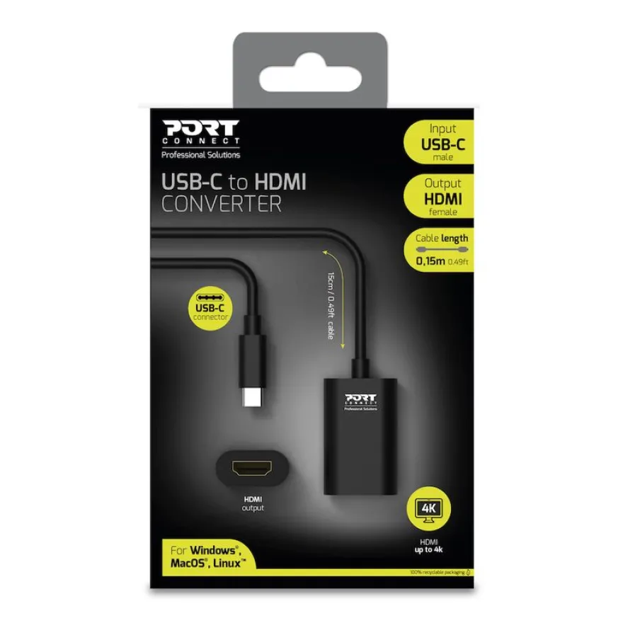 PORT Connect - convertisseur USB-C (M) vers HDMI (F)