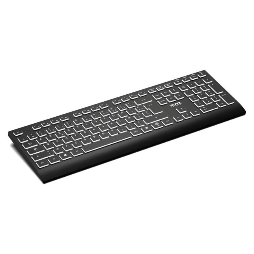 PORT Connect - Ensemble clavier et souris - sans fil - rétroéclairé - AZERTY