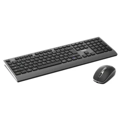 PORT Connect - Ensemble clavier et souris sans fil - rechargeable - AZERTY - Français