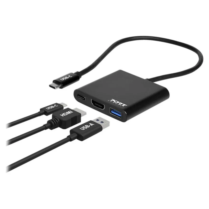 PORT Connect - mini station d'accueil USB-C pour PC et Mac - HDMI, USB 3.0