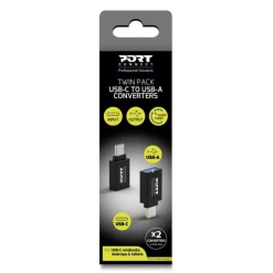 PORT Connect - pack de 2 convertisseurs USB-C (M) vers USB-A (F)