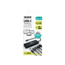 PORT Connect - station d'accueil USB-C de voyage pour PC et Mac- VGA, HDMI