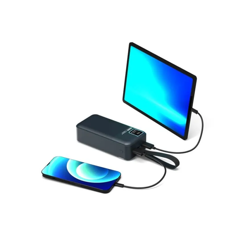 PORT Connect Adventure - Batterie de secours - 30000 mAh - 2 connecteurs de sortie (2 x USB)