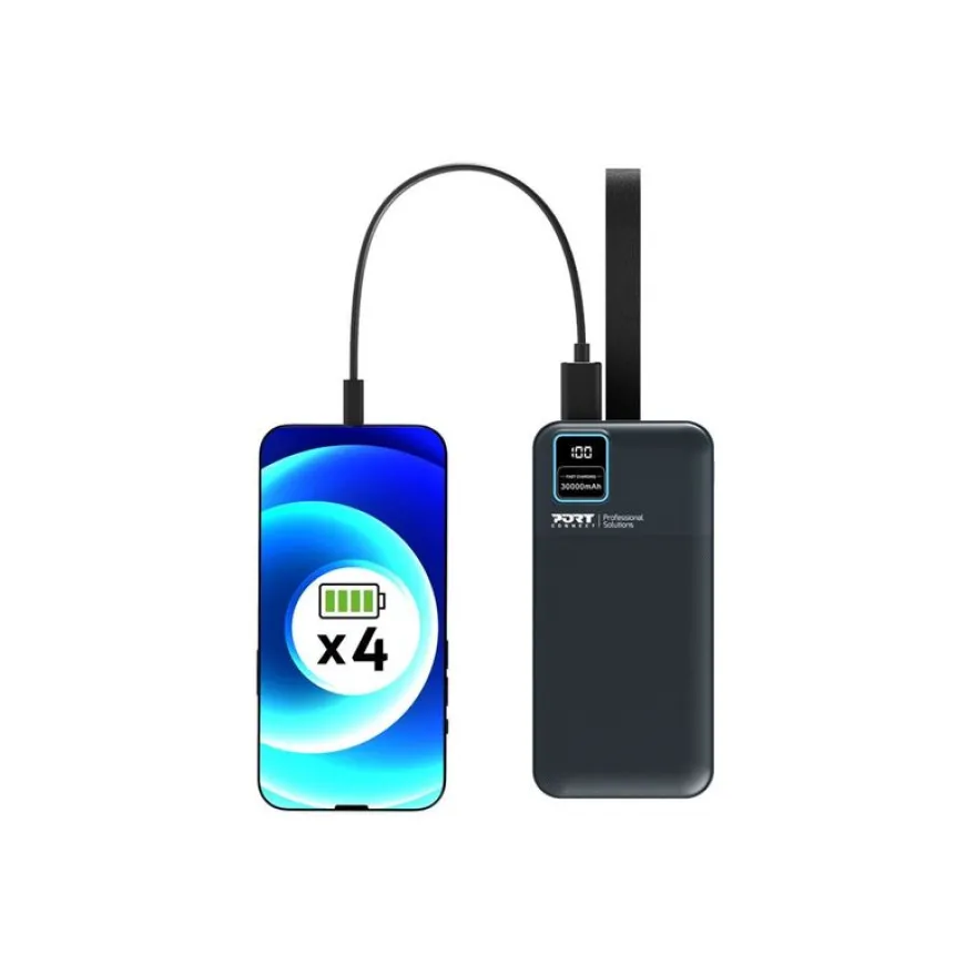PORT Connect Adventure - Batterie de secours - 30000 mAh - 2 connecteurs de sortie (2 x USB)