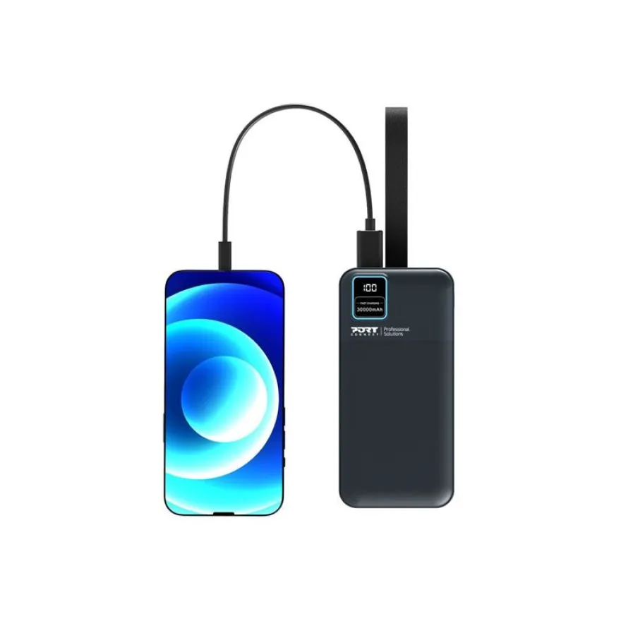 PORT Connect Adventure - Batterie de secours - 30000 mAh - 2 connecteurs de sortie (2 x USB)