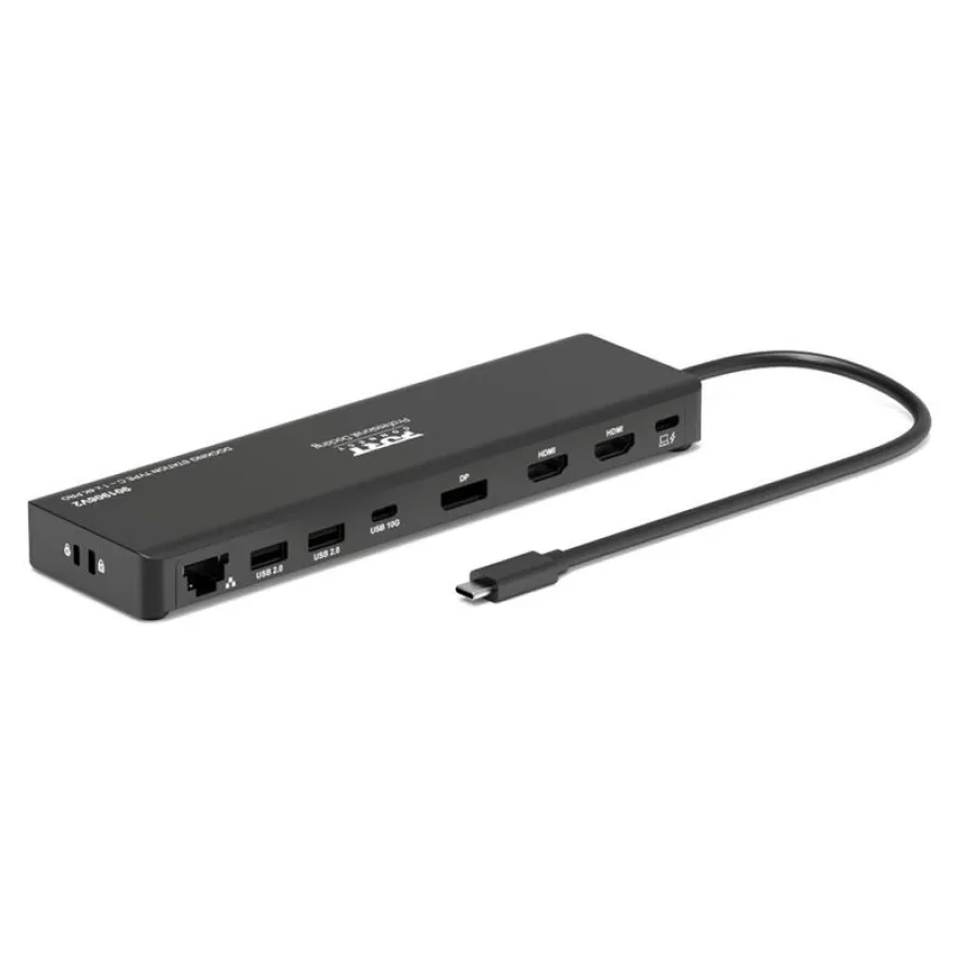 PORT connect Professional Docking USB-C 1 X 4K ++ TRAVEL - Station d'accueil - USB-C 3.1 Gen 2 - DP, 2 x HDMI - 1GbE