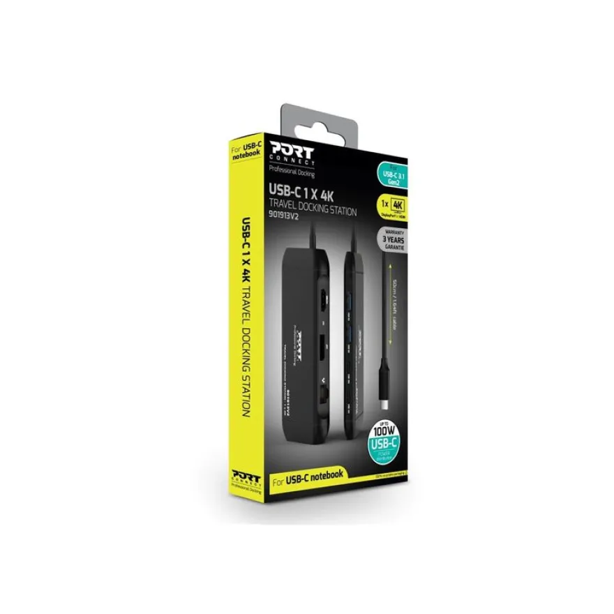 PORT connect Professional Docking - Station d'accueil - USB-C - HDMI, DP - 1GbE