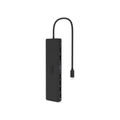 PORT connect TRIPLE SCREEN TRAVEL - Station d'accueil - USB-C 3.1 Gen 2 - DP, HDMI, VGA - 1GbE