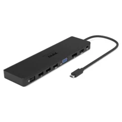 PORT connect TRIPLE SCREEN TRAVEL - Station d'accueil - USB-C 3.1 Gen 2 - DP, HDMI, VGA - 1GbE