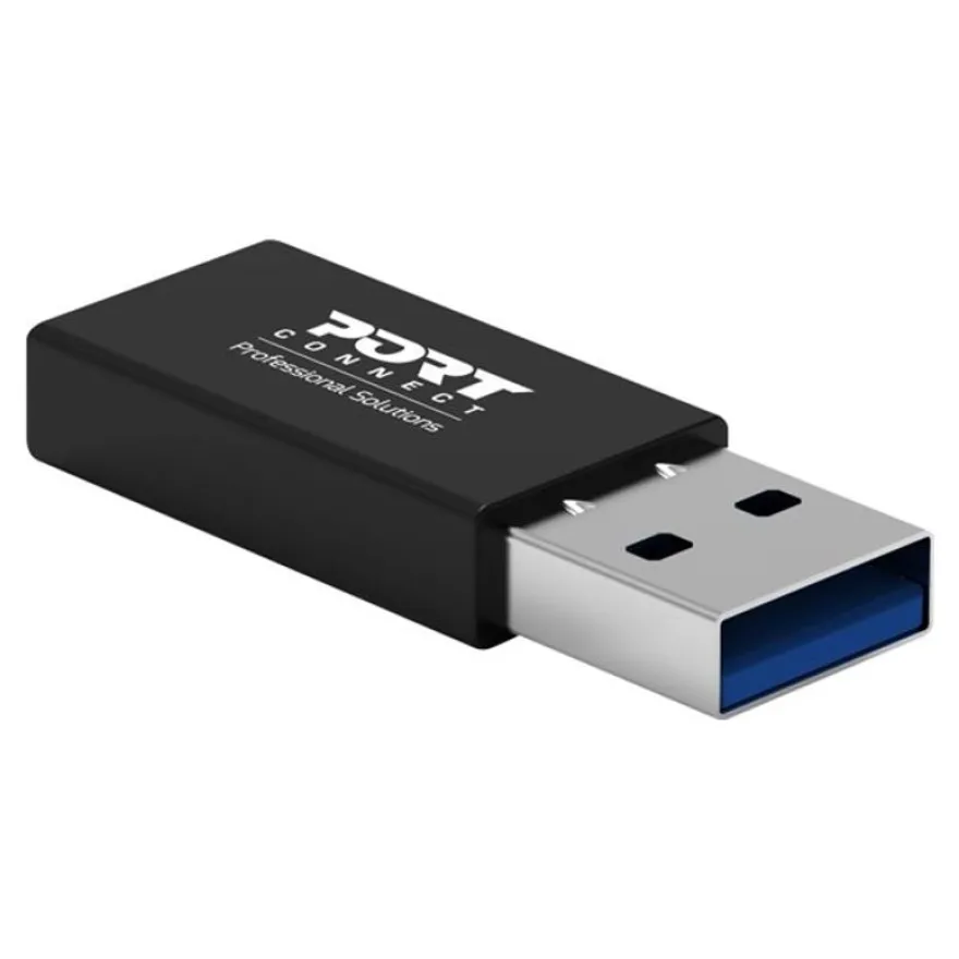 PORT Designs - Adaptateur USB - USB type A (M) pour 24 pin USB-C (F) - USB 3.1 Gen 1 (pack de 2)