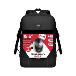 PORT Designs Premium - Sac à dos pour ordinateur portable 15,6" + souris - noir