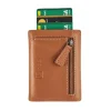 Porte-cartes + fermeture éclair Dakota - cognac - label M