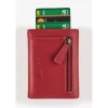 Porte-cartes + fermeture éclair Dakota - rouge - label M