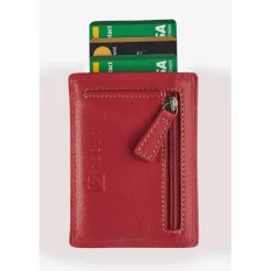 Porte-cartes + fermeture éclair Dakota - rouge - label M