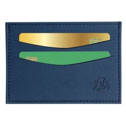 Porte-cartes Denim avec poche - 10,3 x 7,5 cm - Bleu - Exacompta