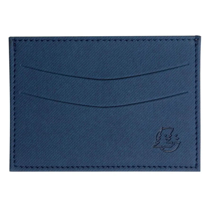 Porte-cartes Denim avec poche - 10,3 x 7,5 cm - Bleu - Exacompta
