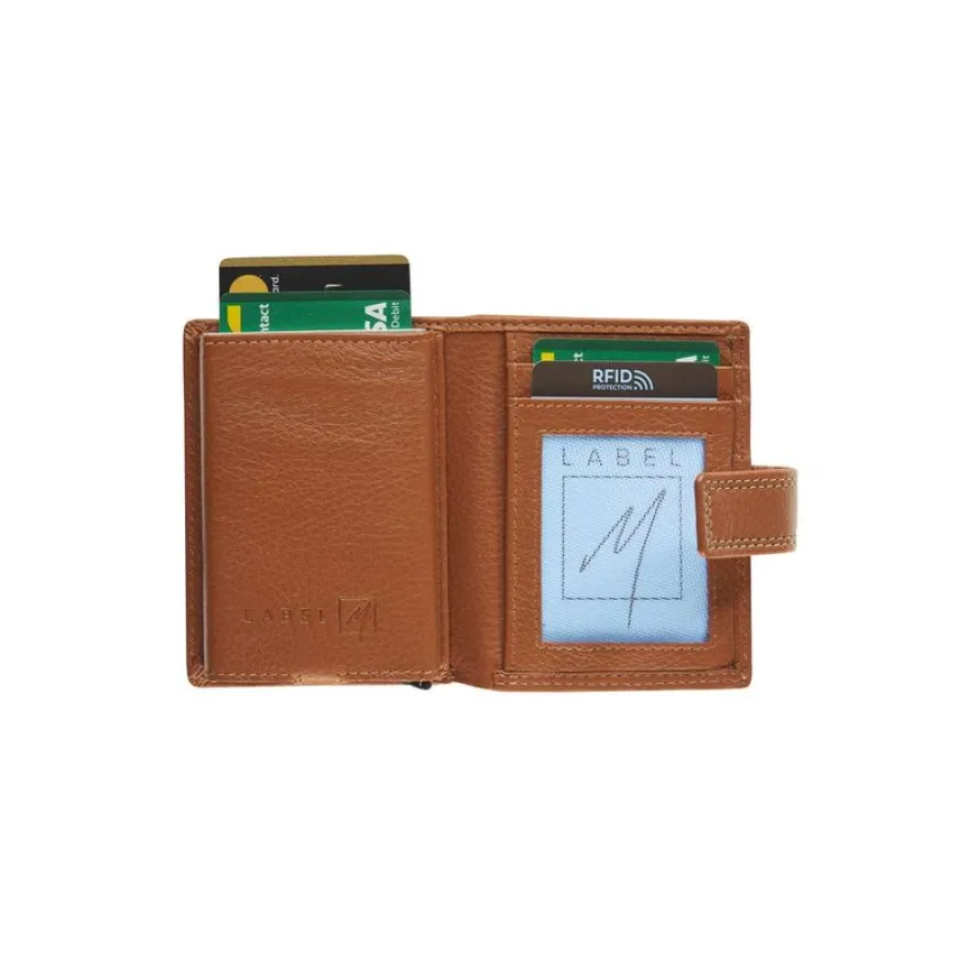 Porte-cartes super compact Dakota - cognac - label M