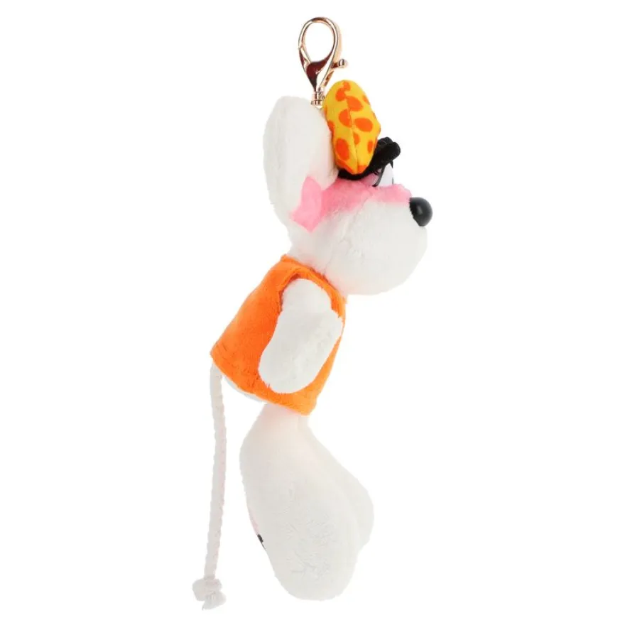 Porte-clés peluche Diddlina en robe orange 15cm