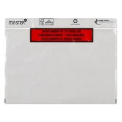 Porte-Documents Master'in Performance – 158x230 mm, Transparent, Ouverture Latérale, Lot de 1000
