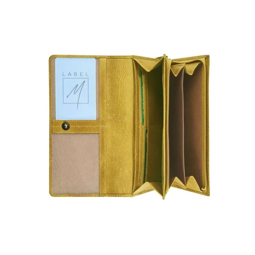 Portefeuille avec bouton-pression Savannah - ocre - label M