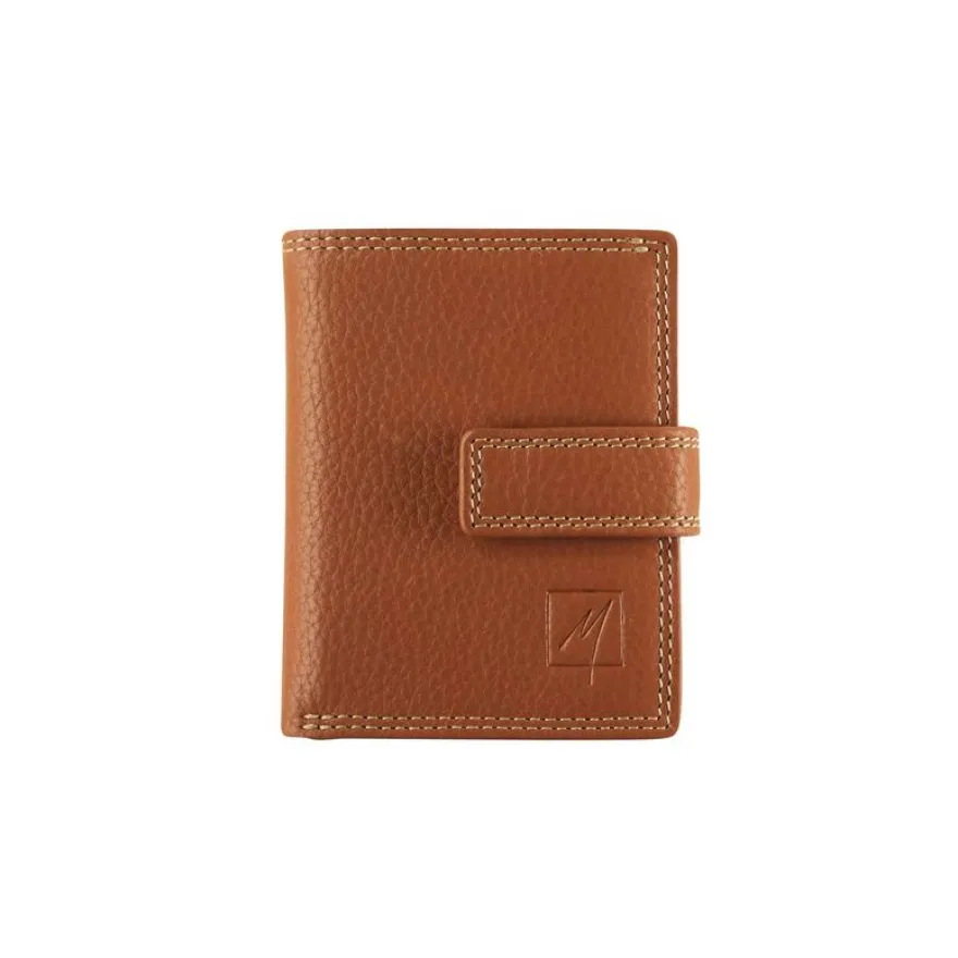 Portefeuille compact Dakota - cognac - label M