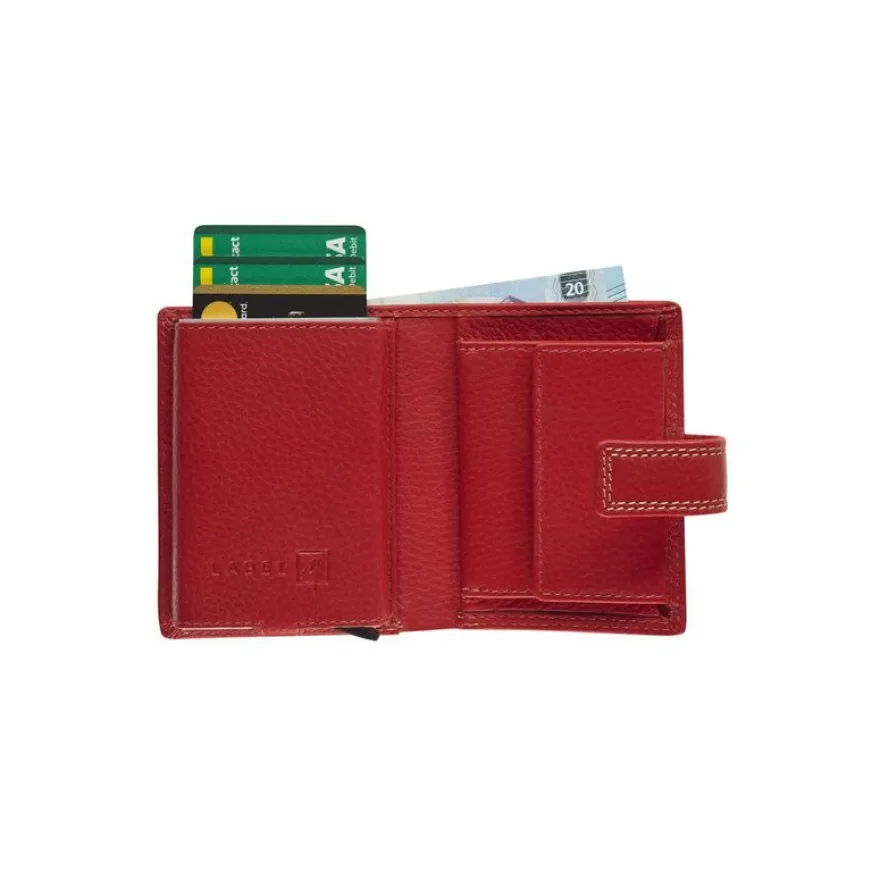 Portefeuille compact Dakota - rouge - label M