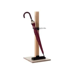 Porte-manteau en bois naturel avec porte parapluie EASYCLOTH - noir