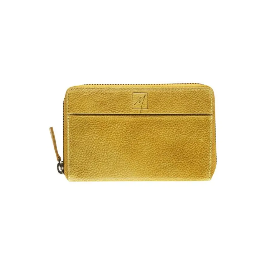 Porte-monnaie à fermeture éclair Savannah - petit format - ocre - label M